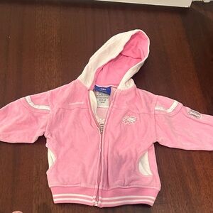 EAGLES Reebok Kids Pink and White Hooded Sweatshirt